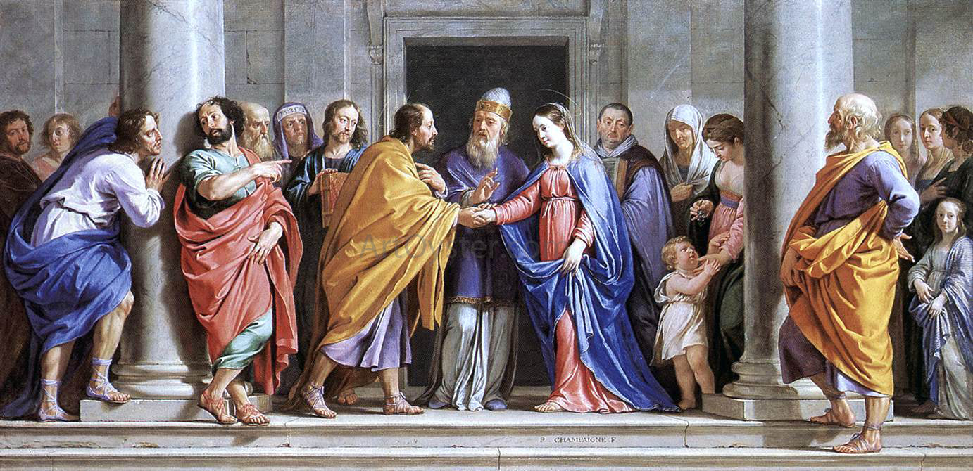 Philippe De Champaigne The Marriage of the Virgin - Hand Painted Oil Painting