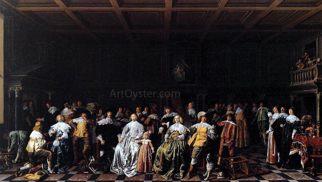  Jan Miense Molenaer The Marriage of Willem van Loon and Margaretha Bas - Hand Painted Oil Painting