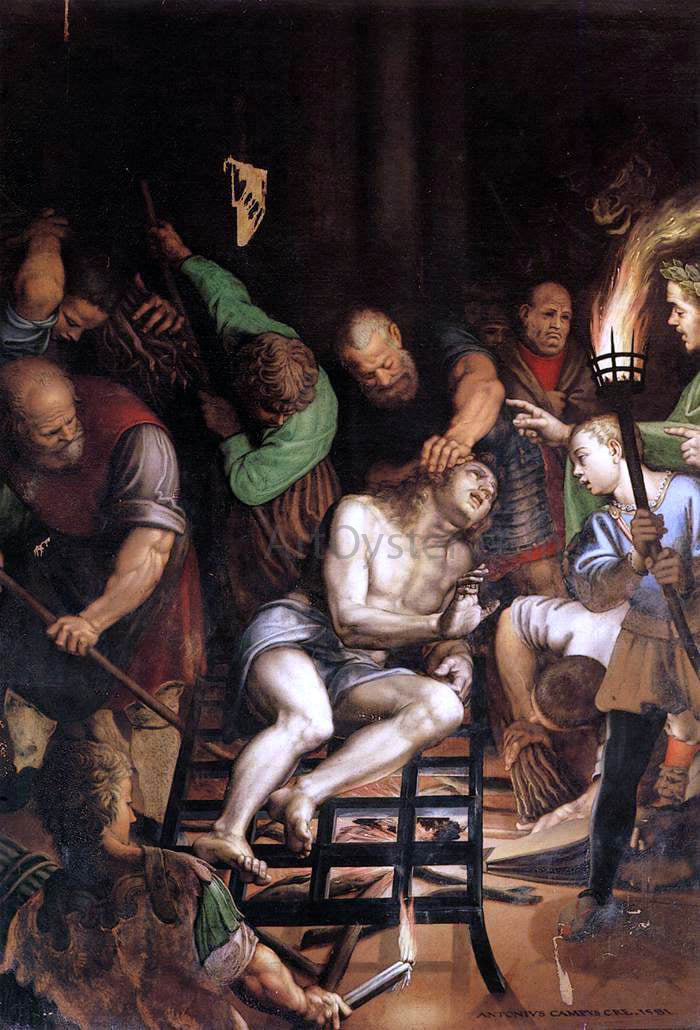Antonio Campi The Martyrdom of St Lawrence - Hand Painted Oil Painting