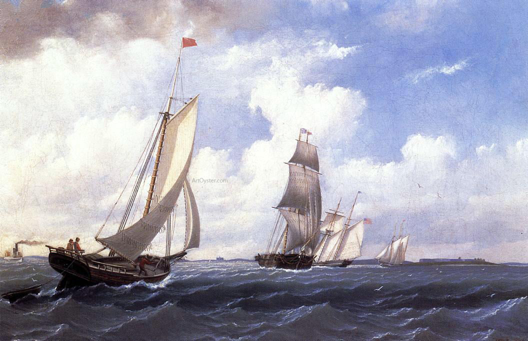 William Bradford The ' Mary' of Boston Returning to Port - Hand Painted Oil Painting