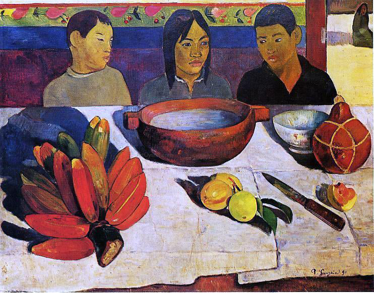 Paul Gauguin The Meal (also known as The Bananas) - Hand Painted Oil Painting