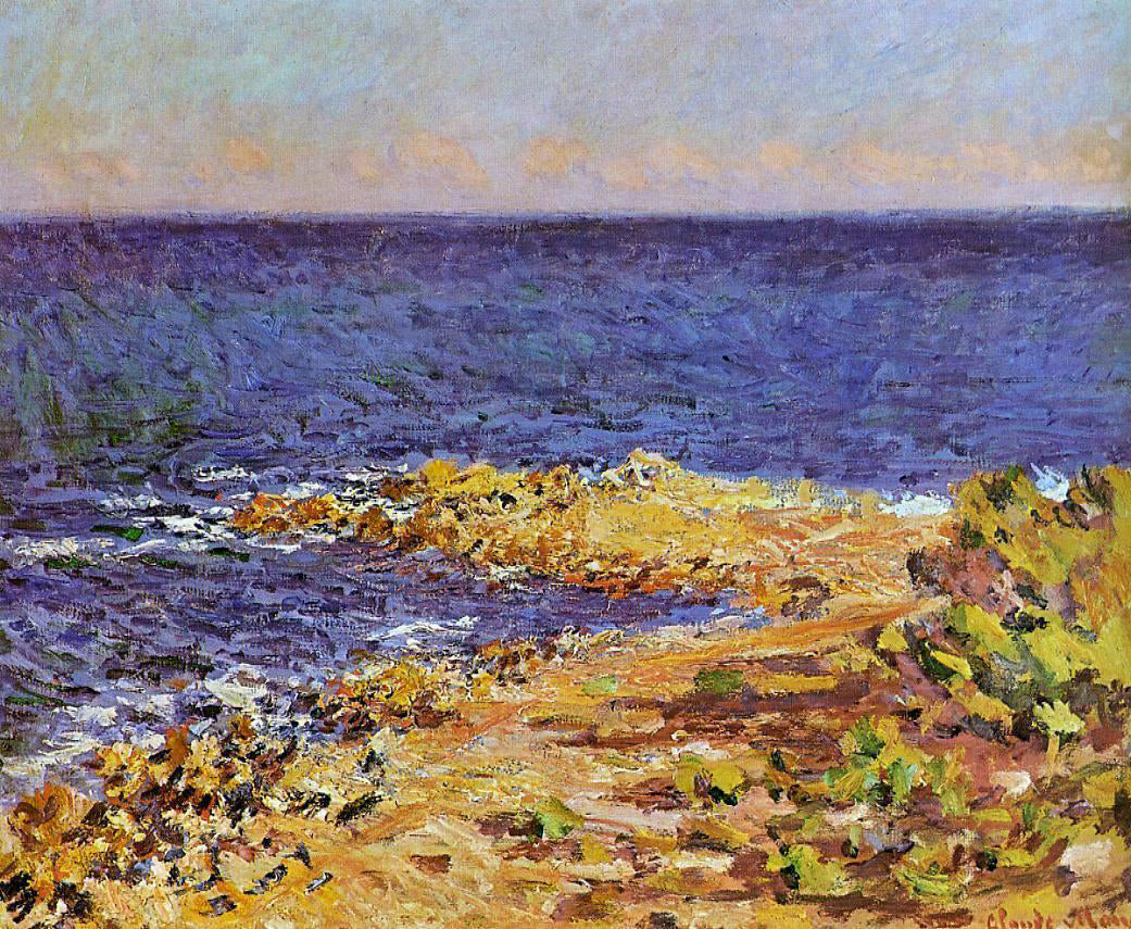 Claude Oscar Monet The Meditarranean at Antibes - Hand Painted Oil Painting