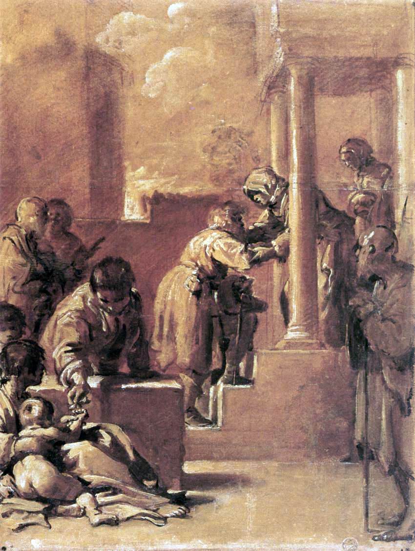 Bartolomeo Schedoni The Meeting of St Anne and Joachim at the Golden Gate - Hand Painted Oil Painting