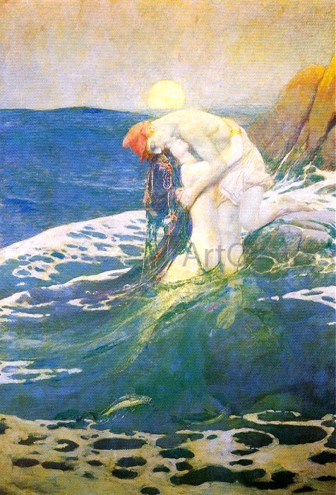 Howard Pyle The Mermaid - Hand Painted Oil Painting
