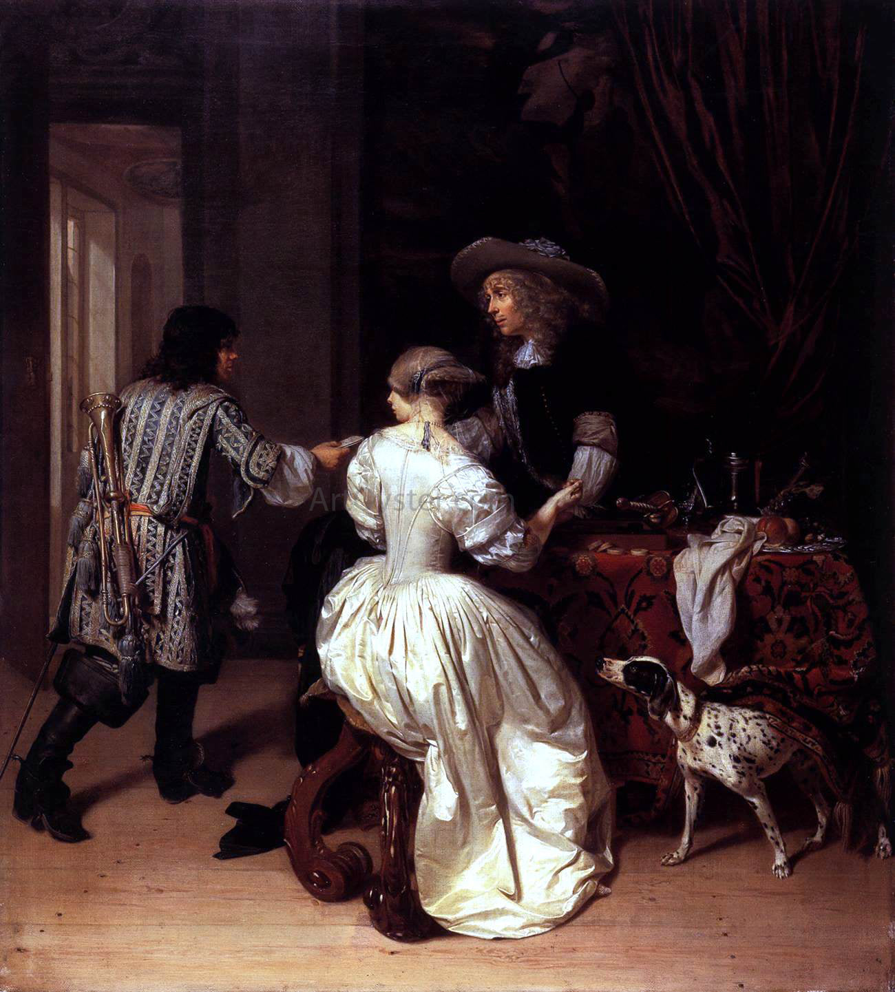 Johannes Verkolje The Messenger - Hand Painted Oil Painting