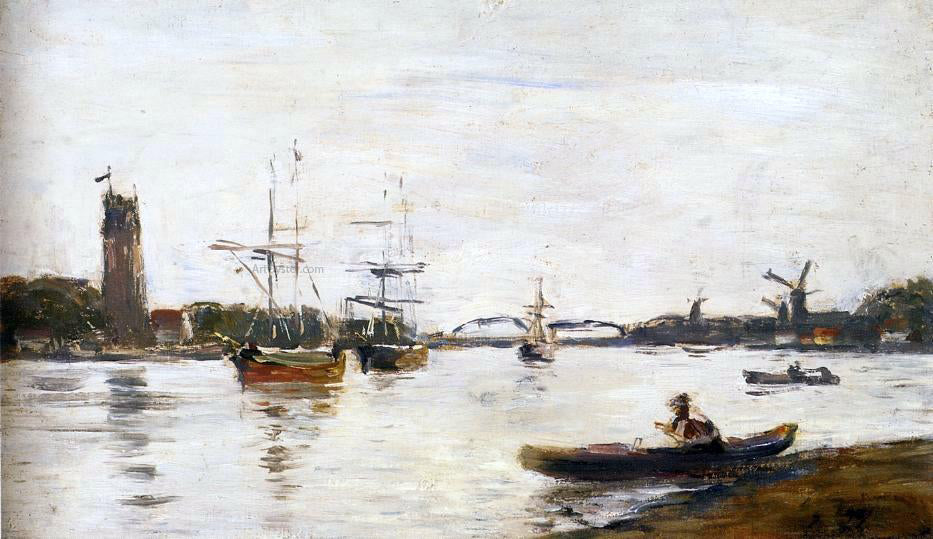 Eugene-Louis Boudin The Meuse at Dordrecht - Hand Painted Oil Painting