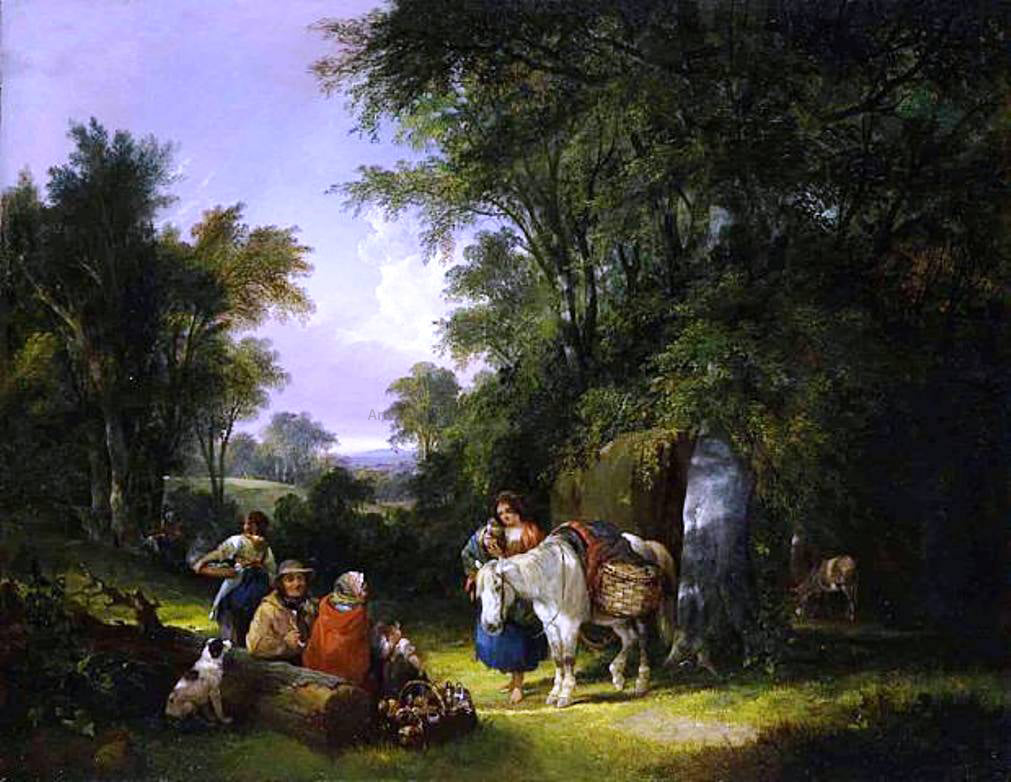 Senior William Shayer The Midday Rest - Hand Painted Oil Painting