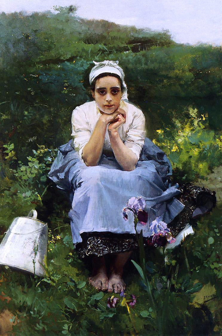 Joaquin Sorolla Y Bastida The Milkmaid - Hand Painted Oil Painting