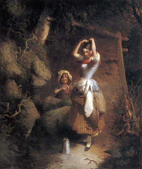 William Edward Millner The Milkmaid - Hand Painted Oil Painting