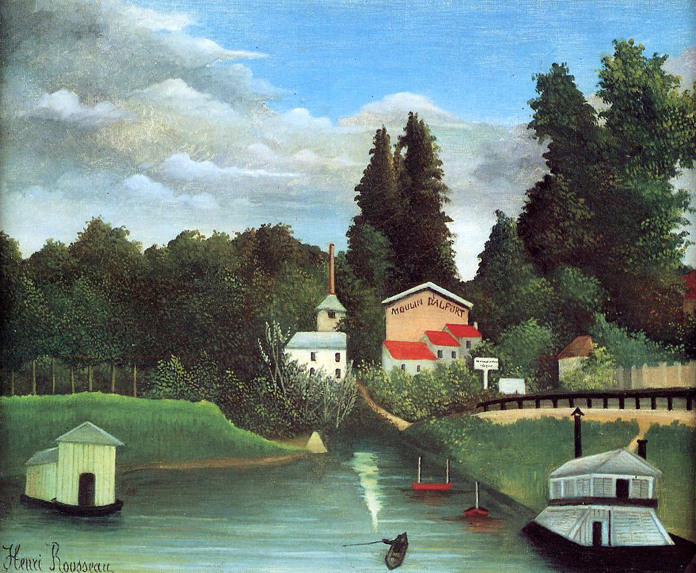 Henri Rousseau The Mill at Alfort - Hand Painted Oil Painting