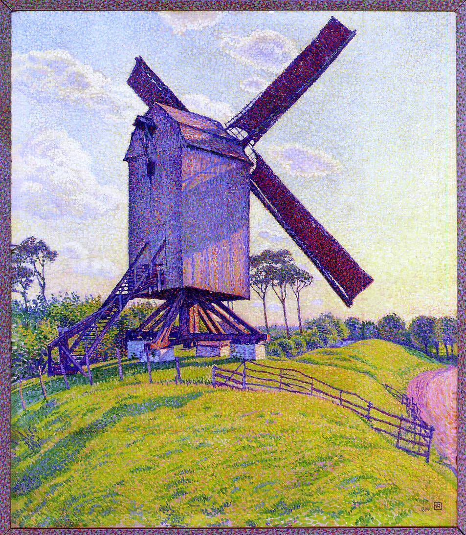 Theo Van Rysselberghe The Mill at Kelf - Hand Painted Oil Painting
