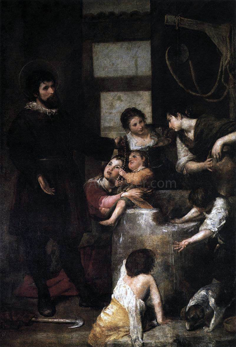 Alonso Cano The Miracle at the Well - Hand Painted Oil Painting