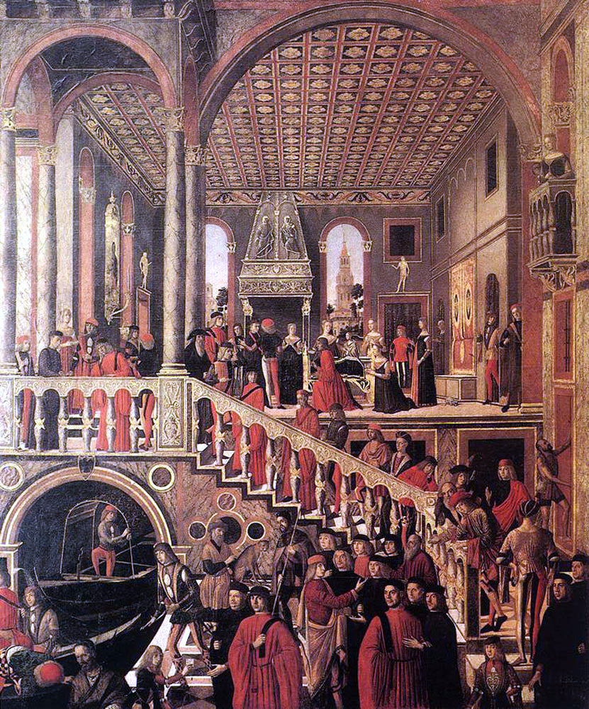 Giovanni Mansueti The Miraculous Healing of the Daughter of Benvegnudo of S. Polo - Hand Painted Oil Painting