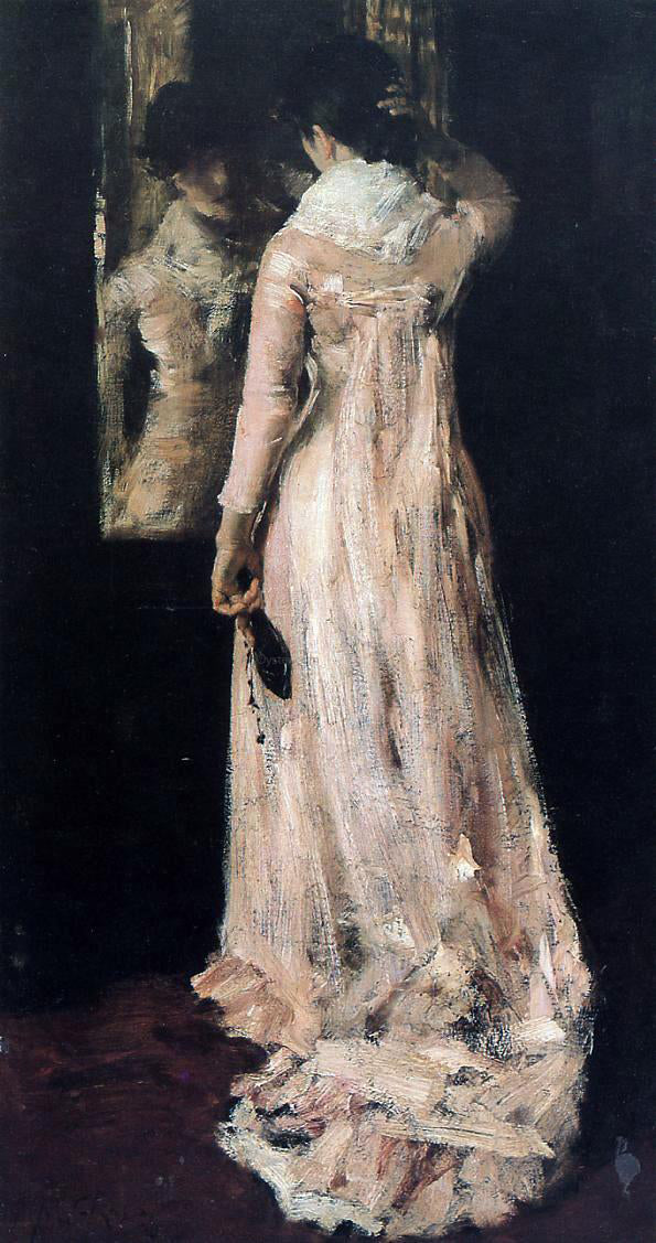 William Merritt Chase The Mirror - Hand Painted Oil Painting