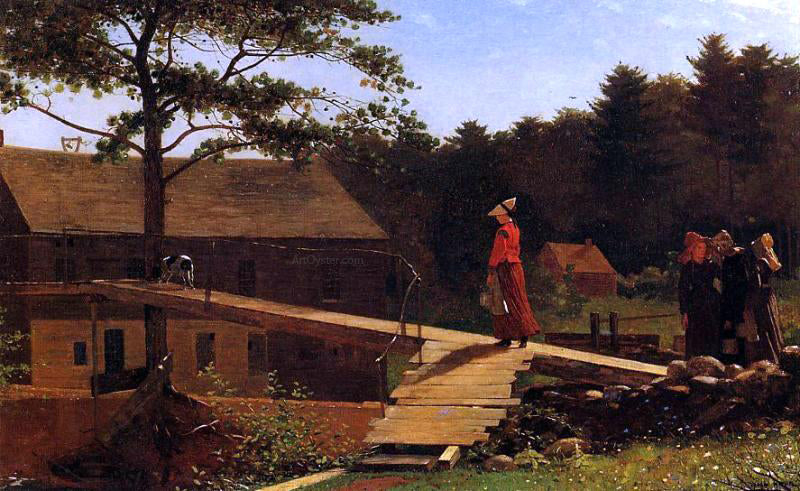 Winslow Homer The Morning Bell (also known as The Old Mill) - Hand Painted Oil Painting