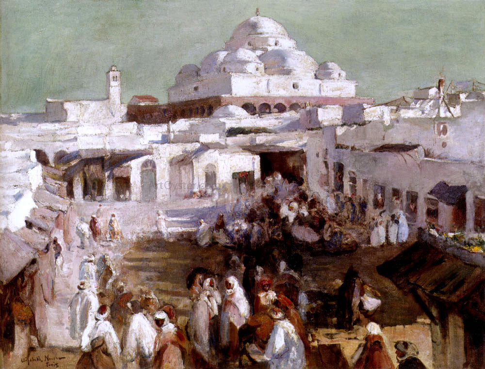 Elizabeth Nourse The Mosque, Tunis - Hand Painted Oil Painting