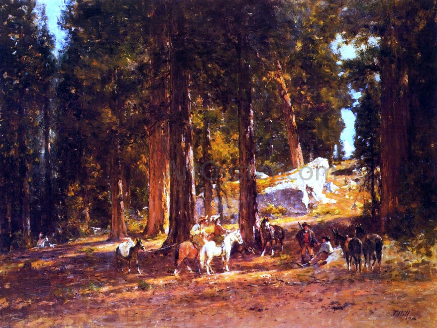 Thomas Hill The Mountain Pass - Hand Painted Oil Painting