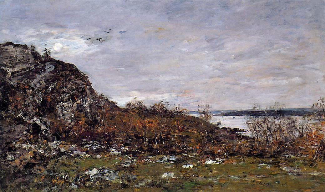  Eugene-Louis Boudin The Mouth of the Elorn in the Area of Brest - Hand Painted Oil Painting
