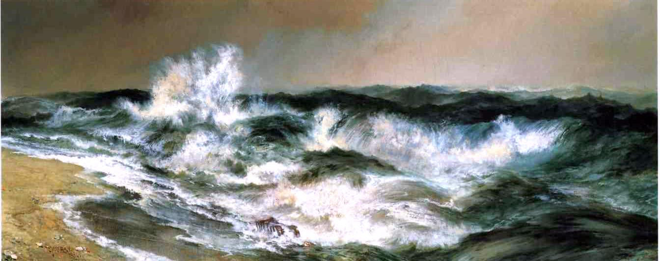 Thomas Moran The Much Resounding Sea - Hand Painted Oil Painting