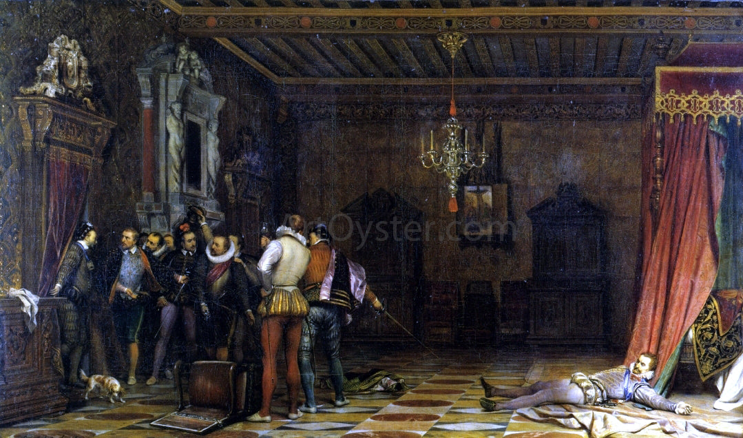 Paul Delaroche The Murder of the Duke of Guise - Hand Painted Oil Painting