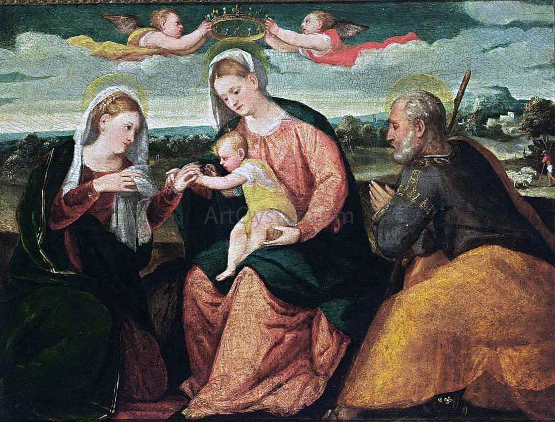 Bonifazio Veronese The Mystic Marriage of St Catherine - Hand Painted Oil Painting