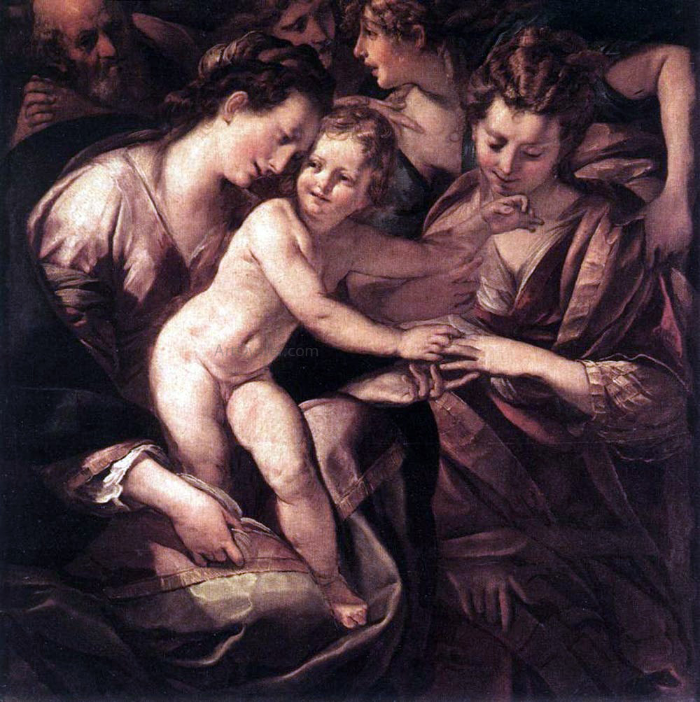 Giulio Cesare Procaccini The Mystic Marriage of St Catherine - Hand Painted Oil Painting