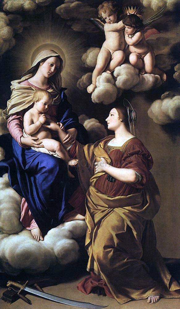 Sassoferrato The Mystic Marriage of St. Catherine - Hand Painted Oil Painting