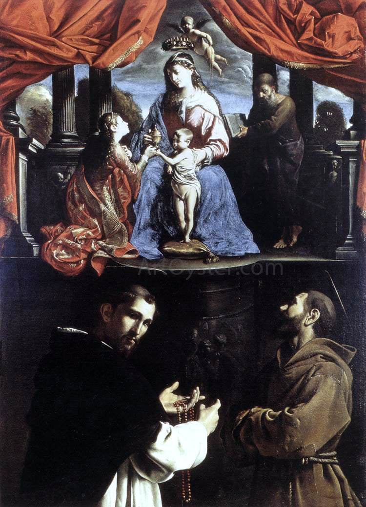 Pietro Paolini The Mystic Marriage of St Catherine of Alexandria - Hand Painted Oil Painting
