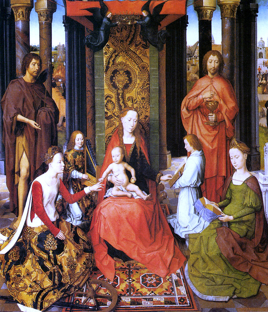Hans Memling The Mystic Marriage of St. Catherine Of Alexandria - Hand Painted Oil Painting