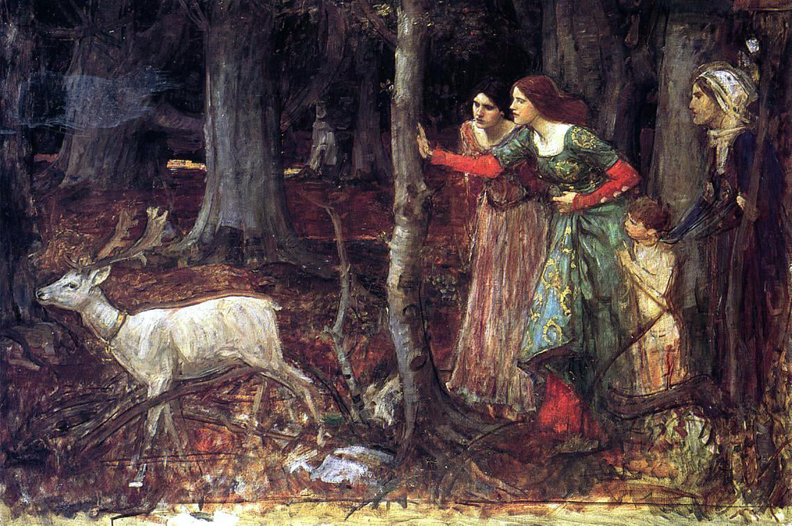 John William Waterhouse The Mystic Wood - Hand Painted Oil Painting