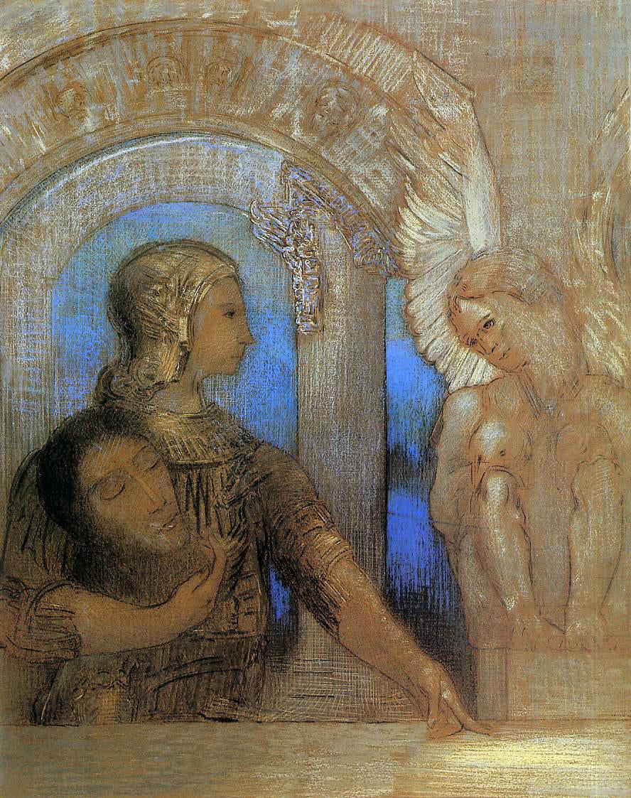 Odilon Redon The Mystical Knight - Hand Painted Oil Painting