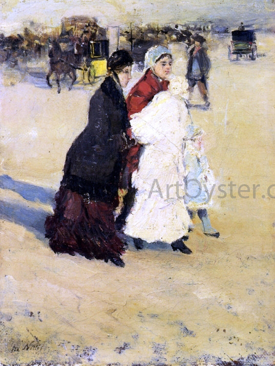 Giuseppe De Nittis The Nannys - Hand Painted Oil Painting