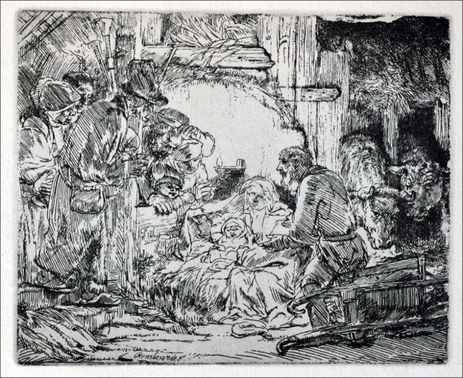 Rembrandt Van Rijn The Nativity - Hand Painted Oil Painting