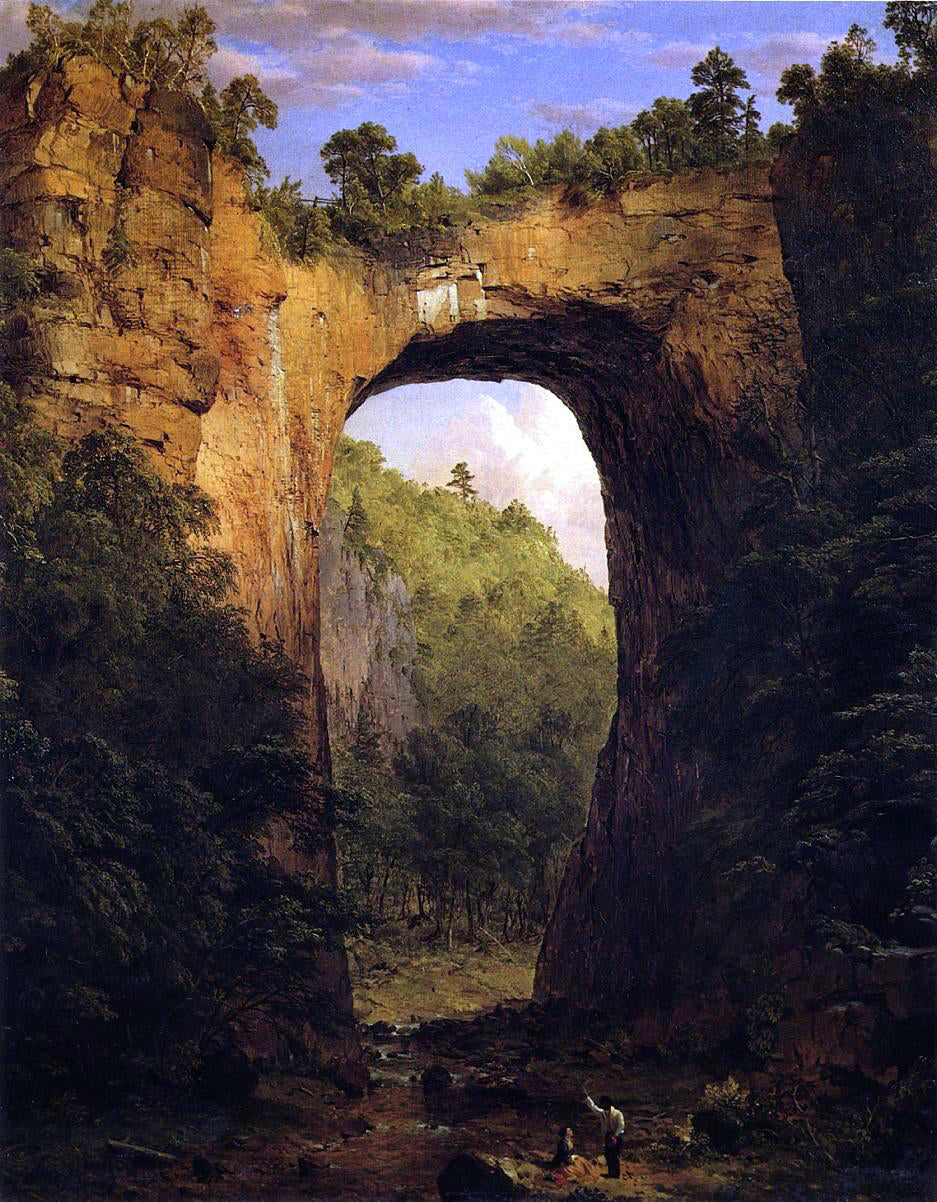  Frederic Edwin Church The Natural Bridge, Virginia - Hand Painted Oil Painting