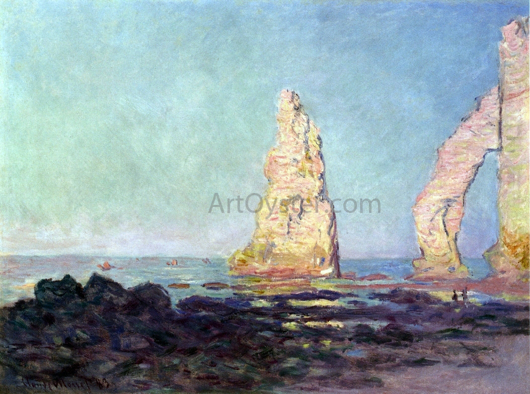 Claude Oscar Monet The Needle of Etretat, Low Tide - Hand Painted Oil Painting