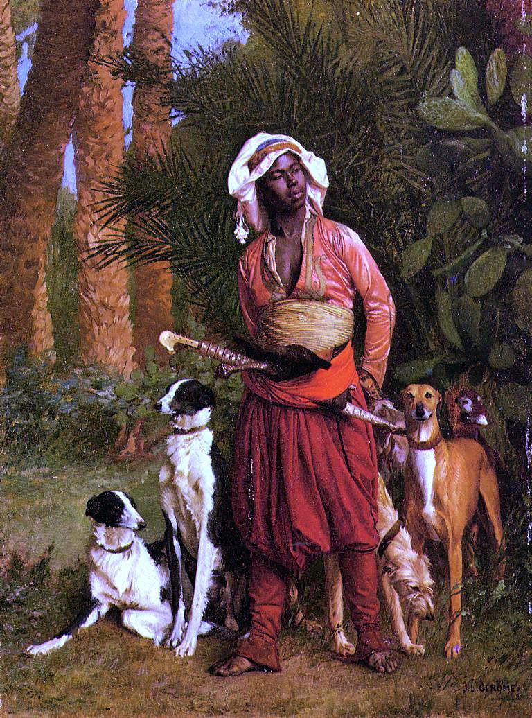 Jean-Leon Gerome The Negro Master of the Hounds - Hand Painted Oil Painting