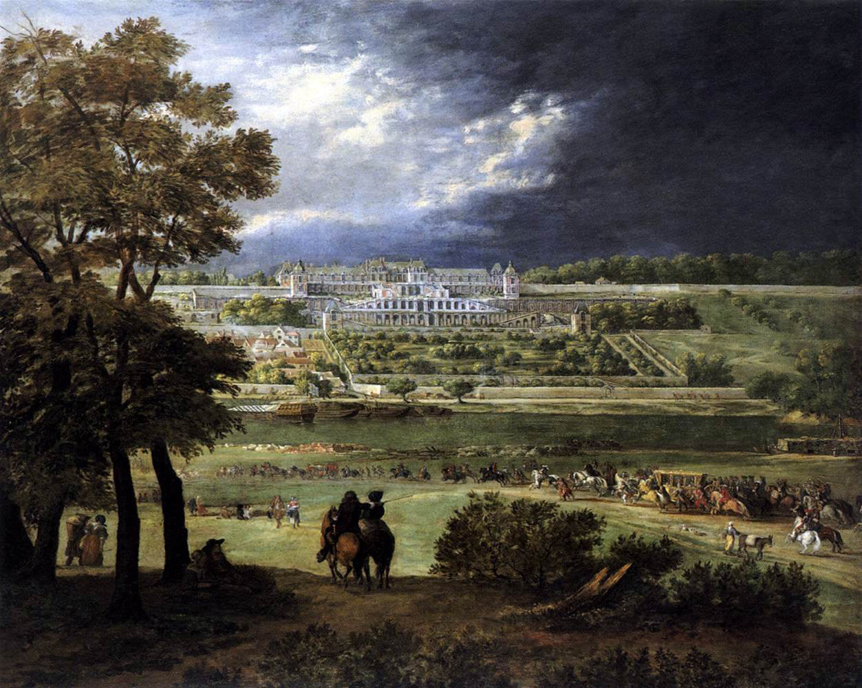 Adam Frans Van Der Meulen The New Chateau at Saint-Germain-en-Laye - Hand Painted Oil Painting