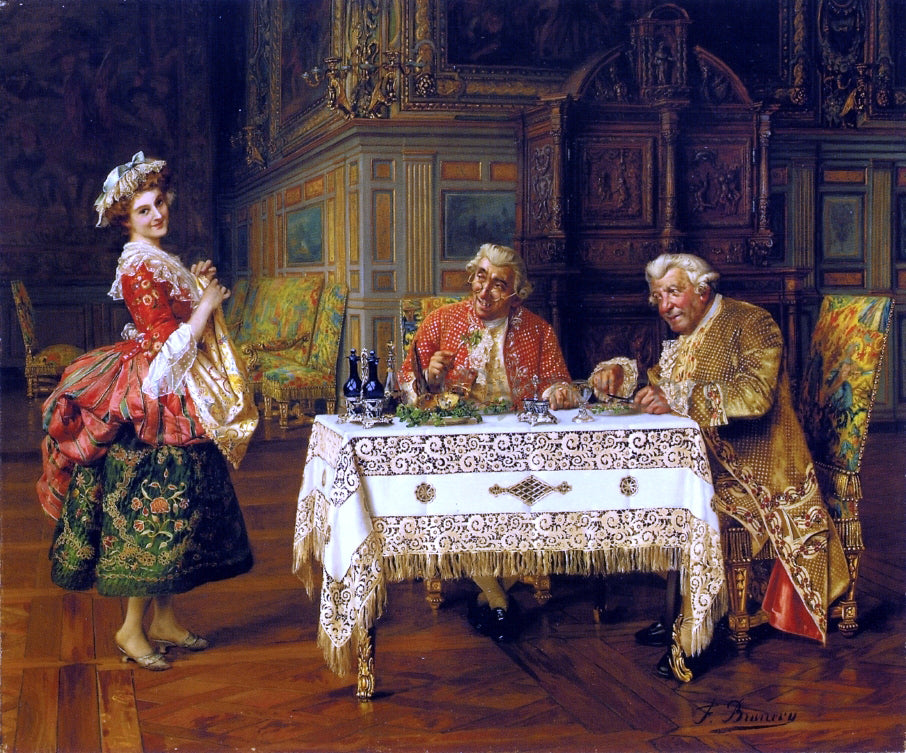  Francois Brunery The New Servant - Hand Painted Oil Painting