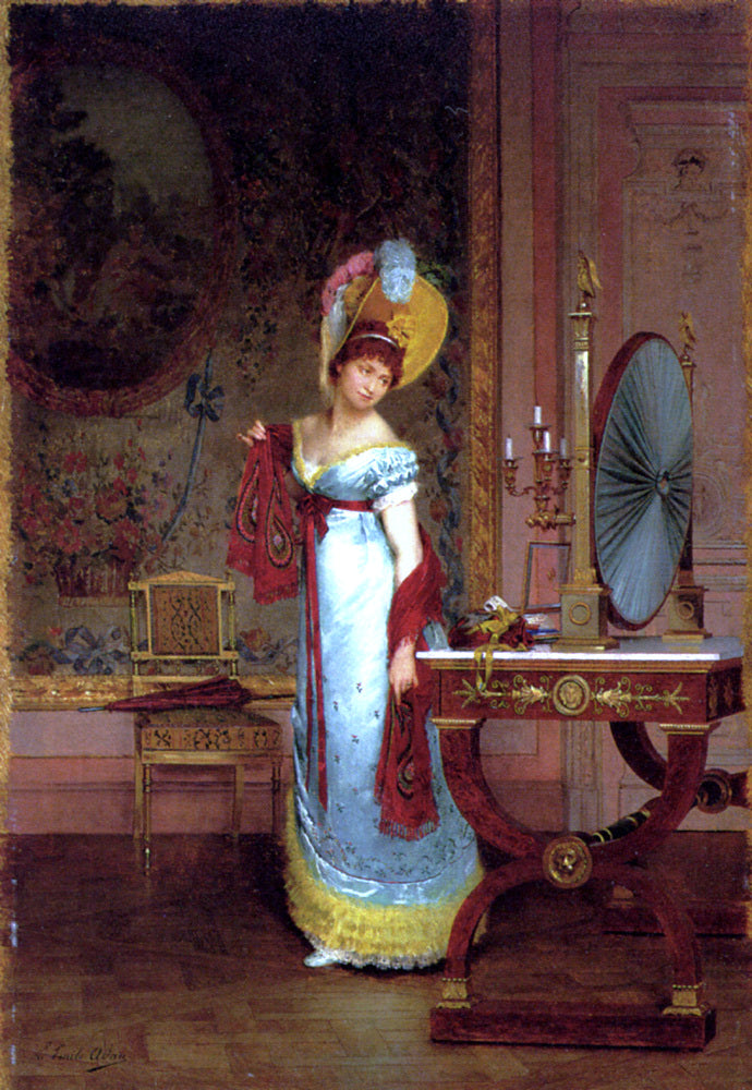 Louis Emile Adan The New Shawl - Hand Painted Oil Painting