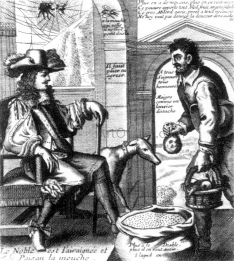 Jacques Lagniet The Nobleman is the Spider and the Peasant is the Fly - Hand Painted Oil Painting
