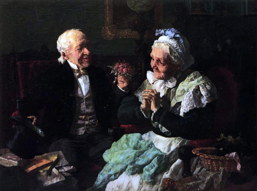  Louis C Moeller The Nosegay - Hand Painted Oil Painting