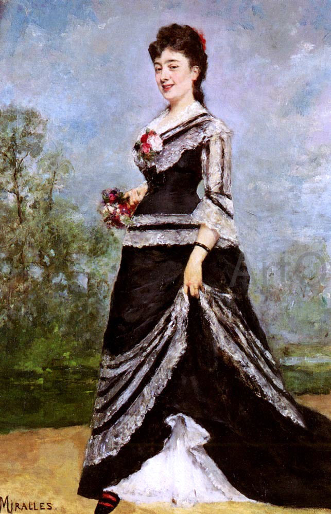 Francisco Miralles The Nosegay - Hand Painted Oil Painting