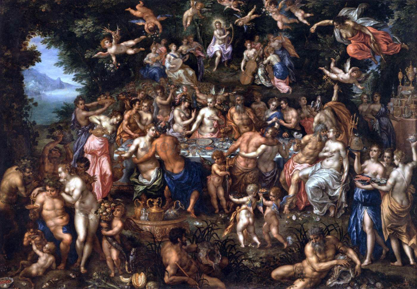 Hendrik De Clerck The Nuptials of Thetis and Peleus - Hand Painted Oil Painting