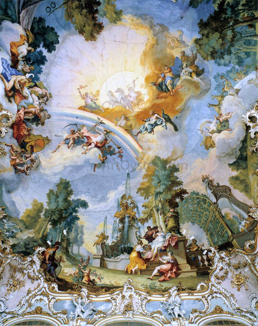 Johann Baptist Zimmermann The Nymph, as Symbol of Nymphenburg - Hand Painted Oil Painting