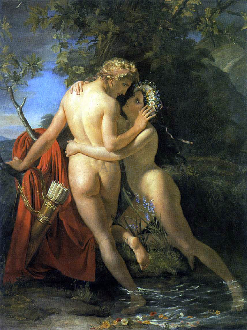Francois-Joseph Navez The Nymph Salmacis and Hermaphroditus - Hand Painted Oil Painting