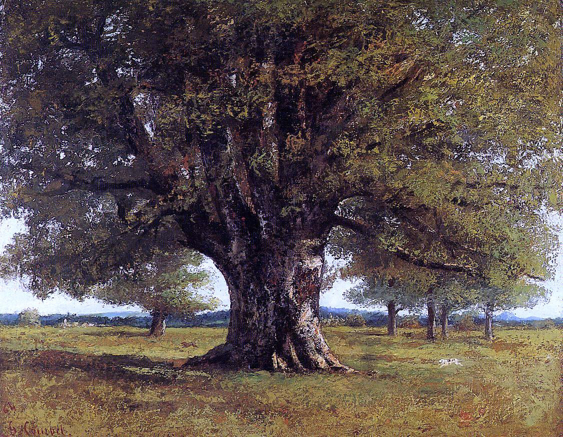  Gustave Courbet The Oak at Flagey (also known as The Oak of Vercingetoris) - Hand Painted Oil Painting