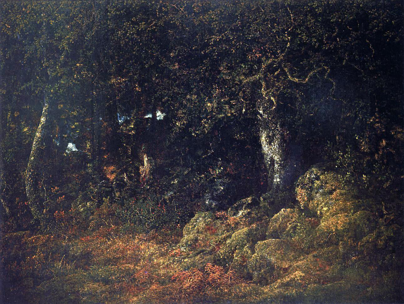 Theodore Rousseau The Oak in the Rocks - Hand Painted Oil Painting