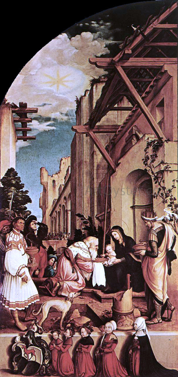 The Younger Hans Holbein The Oberried Altarpiece (left wing) - Hand Painted Oil Painting