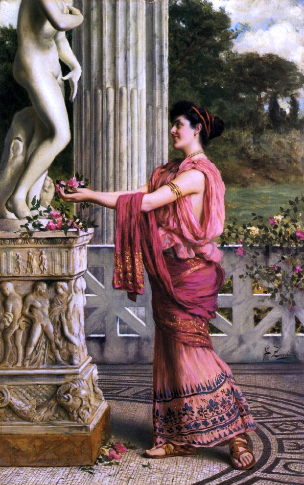 Guglielmo Zocchi The Offering - Hand Painted Oil Painting