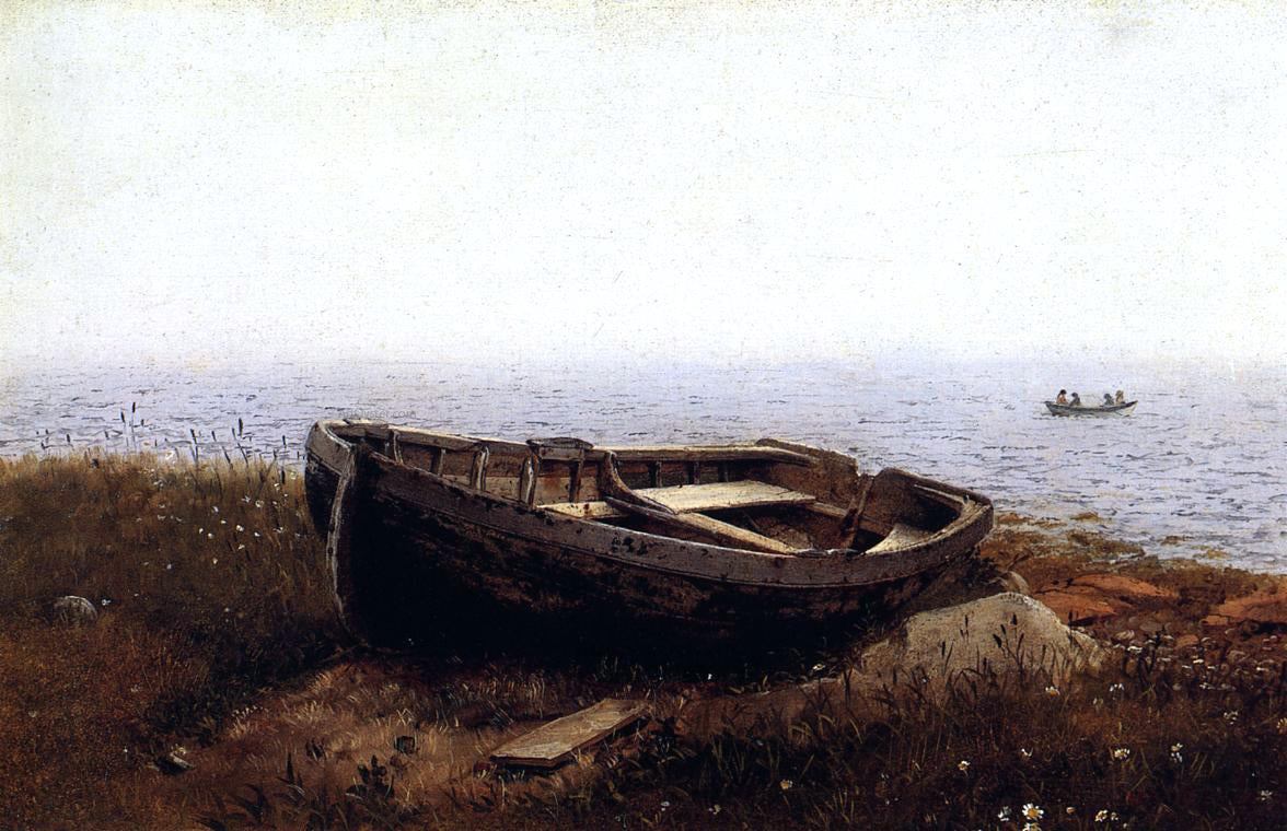 Frederic Edwin Church The Old Boat (also known as The Abandoned Skiff) - Hand Painted Oil Painting